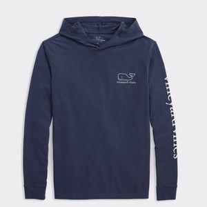 Vineyard vines long sleeves vintage whale hoodie pocket tee  Blue Blazer , M